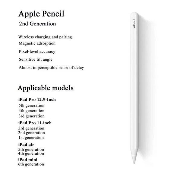Unopened Apple Pencil 2nd Generation Stylus Pen iOS Tablet Touch Pen Wireless - Picture 4 of 5